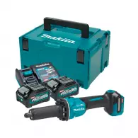 Шлайф прав акумулаторен MAKITA GD001GM201, 40V, 4.0Ah, Li-Ion, ф6мм
