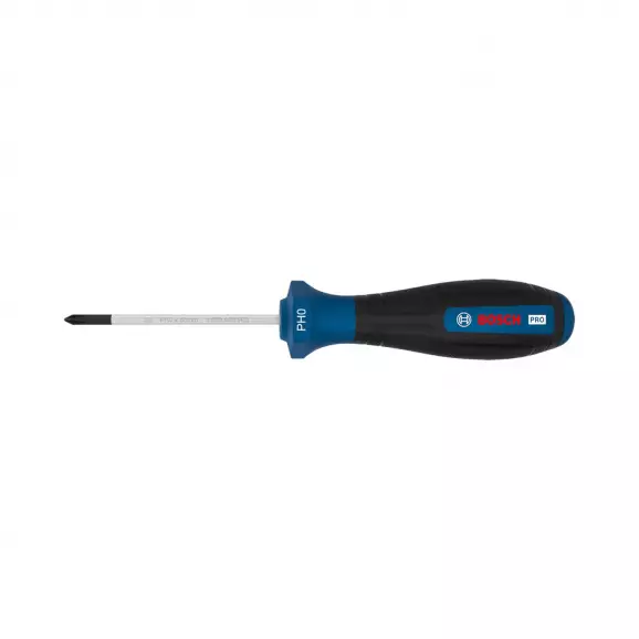 Отверткa кръстата BOSCH PH0 147x60мм, стомана S2, двукомпонентна дръжка