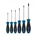 Отвертки комплект BOSCH TX10 - TX40 6части, TX, двукомпонентна дръжка - small