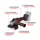 Акумулаторен ъглошлайф EINHELL TP-AG 18/125-13 QP BL, 18V, 2.0-8.0Ah, Li-Ion, ф125мм, безчетков - small, 305471