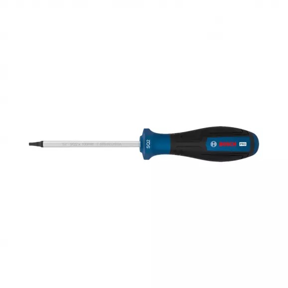 Отвертка квадрат BOSCH SQ2 x 212/100мм, стомана S2, двукомпонентна дръжка