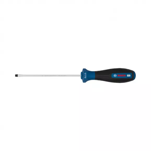 Отвертка плоска BOSCH 0.6x3.5х185/100мм, стомана S2, двукомпонентна дръжка