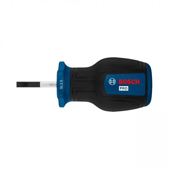 Отвертка плоска BOSCH 0.6x3.5х86/25мм, стомана S2, двукомпонентна дръжка