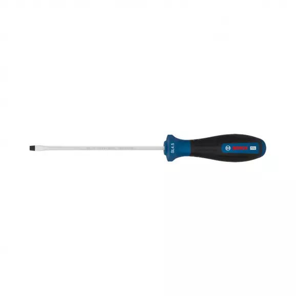 Отвертка плоска BOSCH 1.0x4.5х225/125мм, стомана S2, двукомпонентна дръжка