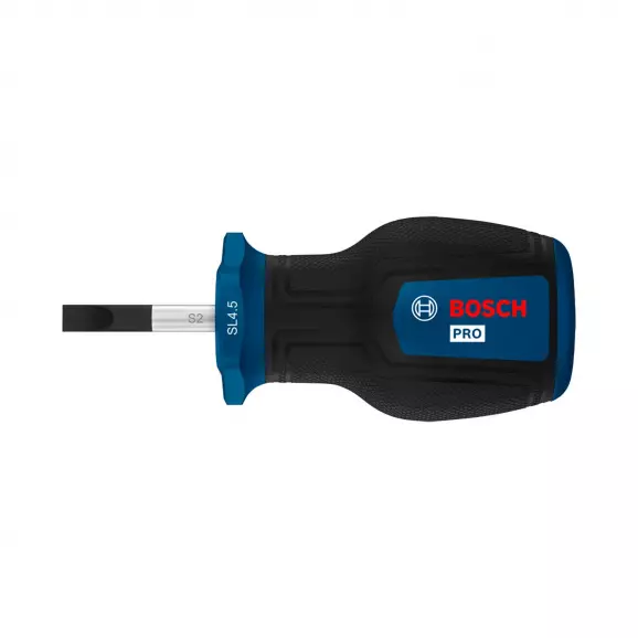 Отвертка плоска BOSCH 1.0x4.5х86/25мм, стомана S2, двукомпонентна дръжка