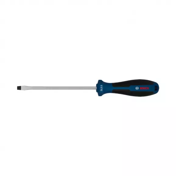 Отвертка плоска BOSCH 1.0x5.5х225/125мм, CrV, двукомпонентна дръжка