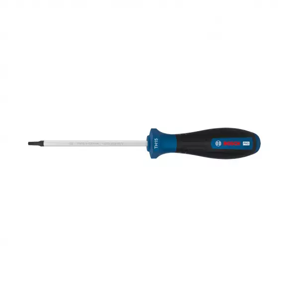 Отвертка торкс с отвор BOSCH TX15 200/100мм, стомана, двукомпонентна дръжка
