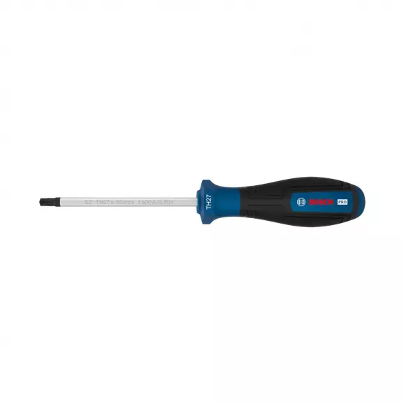 Отвертка торкс с отвор BOSCH TX27 212/100мм, стомана, двукомпонентна дръжка