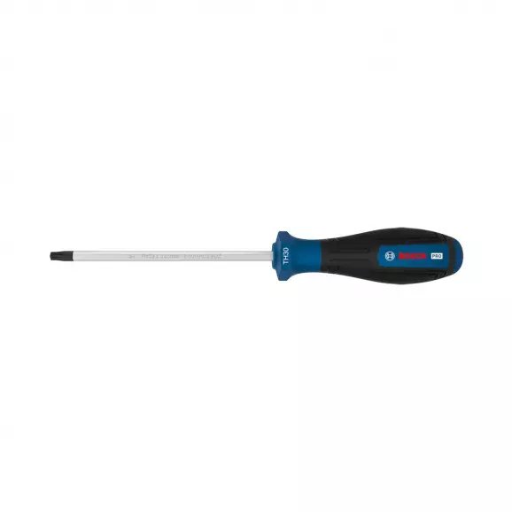 Отвертка торкс с отвор BOSCH TX30 235/125мм, стомана, двукомпонентна дръжка
