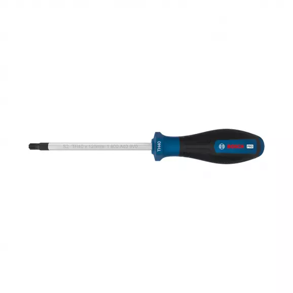 Отвертка торкс с отвор BOSCH TX40 235/125мм, стомана, двукомпонентна дръжка