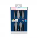 Отвертки комплект BOSCH 6части, PH, TX, SL, двукомпонентна дръжка - small, 301940