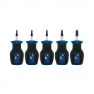 Отвертки комплект BOSCH TX10 - TX30 5части, TX, двукомпонентна дръжка - small
