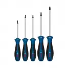 Отвертки комплект BOSCH TX10 - TX30 5части, TX, двукомпонентна дръжка - small