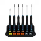 Отвертки комплект за фина механика BOSCH 6части, TX/TH/H, двукомпонентна дръжка - small