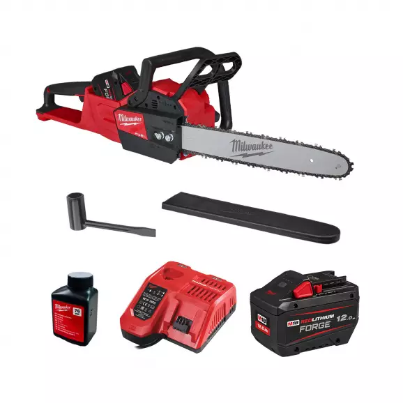Трион верижен акумулаторен MILWAUKEE M18 FCHS35-122, 18V, 12Ah, Li-Ion, 35cм, безчетков