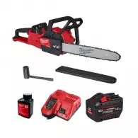 Трион верижен акумулаторен MILWAUKEE M18 FCHS35-122, 18V, 12Ah, Li-Ion, 35cм, безчетков