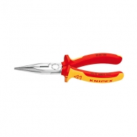 Клещи жустерни KNIPEX 160мм 1000V, прави, CrV, полукръгли плоски челюсти, двукомпонентна дръжка