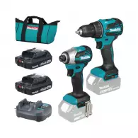 Акумулаторен комплект MAKITA DLX2577V02 (DTD158+DDF490+BLB182X2+DCB18WA+САК), 18V, 2.0Ah, Li-Ion