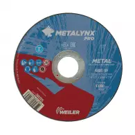 Диск карбофлексов WEILER METALYNX PRO 115x1.0x22.23мм, за рязане на метал