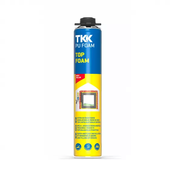 Пяна полиуретанова TKK Top Foam 750мл, пистолетна, лятна (над +5°C)