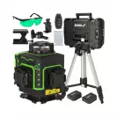 Линеен лазерен нивелир DEDRA 4D, 3 лазерни линии, точност 3mm/10m, автоматично - small