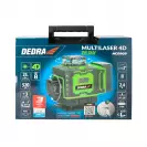 Линеен лазерен нивелир DEDRA 4D, 3 лазерни линии, точност 3mm/10m, автоматично - small, 304973
