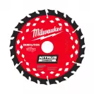 Диск с твърдосплавни пластини MILWAUKEE 190/1.6/30 Z=24, за дървесина, дървесина с пирони - small
