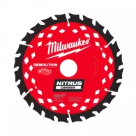 Диск с твърдосплавни пластини MILWAUKEE 190/1.6/30 Z=24, за дървесина, дървесина с пирони