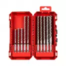 Свредла MILWAUKEE MX4 5.0-12мм 10части, за бетон, HM, 4 режещи ръба, SDS-plus - small