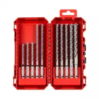 Свредла MILWAUKEE MX4 5.0-12мм 10части, за бетон, HM, 4 режещи ръба, SDS-plus