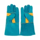 Ръкавици HARPY, от цепена телешка кожа, 35см, сини - small, 106844