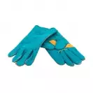 Ръкавици HARPY, от цепена телешка кожа, 35см, сини - small, 106846