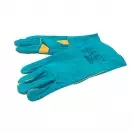 Ръкавици HARPY, от цепена телешка кожа, 35см, сини - small, 106847