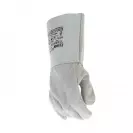 Ръкавици MERLIN, от цепена сива телешка кожа, 15см, подсилена длан - small, 124585