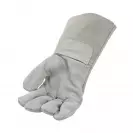 Ръкавици MERLIN, от цепена сива телешка кожа, 15см, подсилена длан - small, 124587