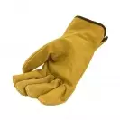 Ръкавици PIGEON, от цепена свинска кожа, 15см, жълти - small, 124607