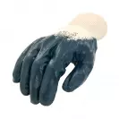 Ръкавици SAFETECH HARRIER, от безшевно трико, топени в нитрил, ластичен маншет  - small, 126468
