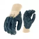 Ръкавици SAFETECH HARRIER, от безшевно трико, топени в нитрил, ластичен маншет  - small