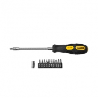 Отвертка гъвкава с накрайници STANLEY 280мм 11части, с магнит, PH, SB, TX, квадрат, двукомпонентна дръжка
