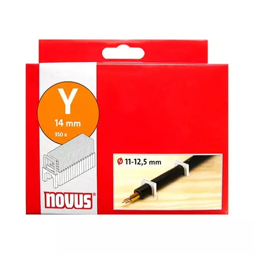 Кламери за кабели NOVUS Y/14мм 350бр., тип Y, бели, кутия