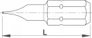 Накрайник прав UNIOR SB 0.5x3.0x25мм, C6.3, CS - small, 17526