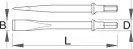 Длето плоско UNIOR 18х182мм, захват шестостен, HEX19, за почистване и изравняване - small, 17493