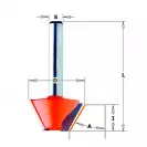 Профилен фрезер CMT D=26мм L=44.5мм A=30° I=12.7мм S=8мм Z=2, HW, RH - small, 20428