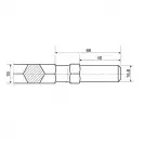 Длето плоско RENNSTEIG 25х500мм/HEX19, захват шестостен - small, 26722