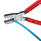 Клещи кербовъчни KNIPEX 0.25-2.5мм2, за изолирани кабелни накрайници, AWG 20-13, еднокомпонентни дръжки - small, 107225