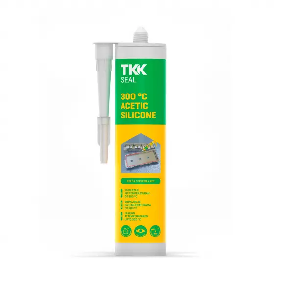Силикон термоустойчив TKK Tekasil 300°C Acetat 300мл-червен