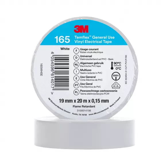 Изолирбанд 3M TEMFLEX 165 19х0.15мм/20м-бял