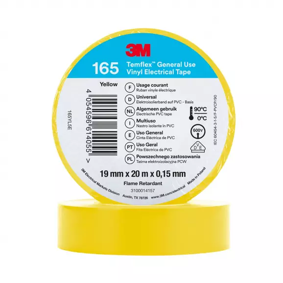 Изолирбанд 3M TEMFLEX 165 19х0.15мм/20м-жълт