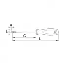 Отверткa плоска NAREX CLASSIC LINE 1.0х6.5х180/80мм, стомана, еднокомпонентна дръжка - small, 104297