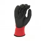 Ръкавици TOPSTRONG, червени, от полиестерно трико, топени в латекс, ластичен маншет - small, 124600